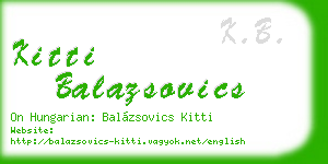 kitti balazsovics business card